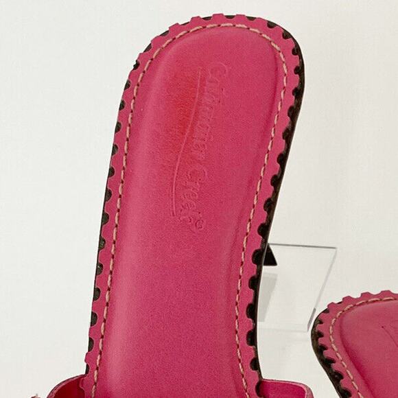 Coldwater Creek Sandal Womens Size 9 Leather Open Toe Buckle Accent 2.25" Spool - Picture 11 of 12